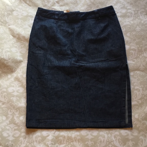Esprit denim like midi pencil skirt size 9/10 - Picture 3 of 6